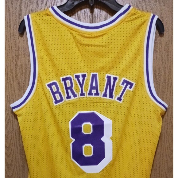 Kobe Bryant #8 (Mitchell/Ness)-(Lakers)-(Yellow)-(Jersey)-(New Cond.)-(L)-$95 - Picture 7 of 13